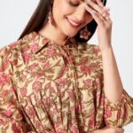 Biscuit Cotton Printed Tunics
