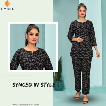 HYBEC Classic Black Co-ord Set