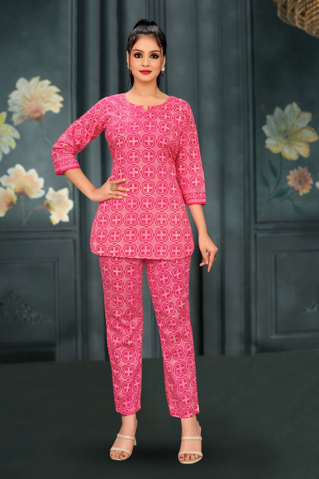 HYBEC Women's Cotton Blush Pink Co-ord Set 🌸 HYBEC Women's Cotton Blush Pink Co-ord Set