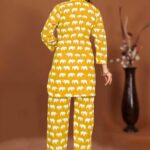 HYBEC Women's Bright Yellow Cotton Co-Ord Set