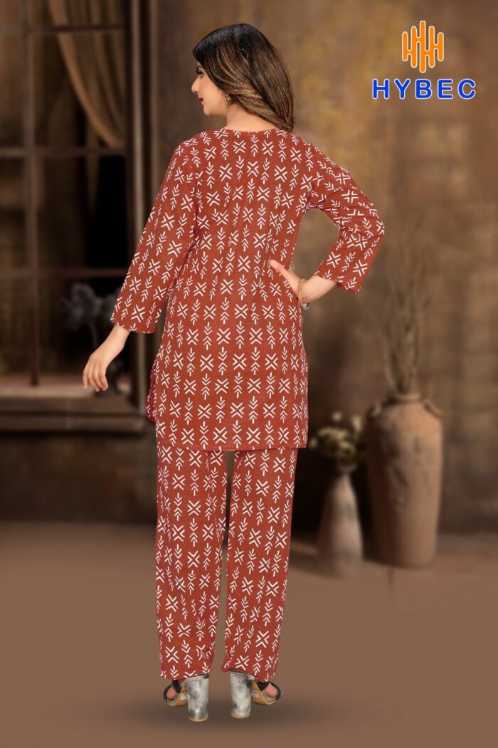 HYBEC Women's Rustic Charm Cotton Co-Ord Set